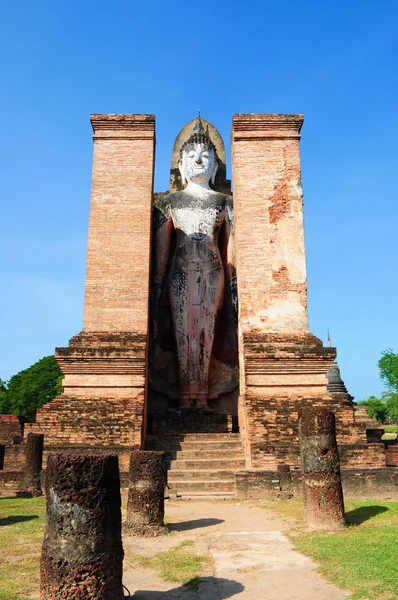 Buddhistické obrázek v Sukothai historický Park, Thajsko — Stock fotografie