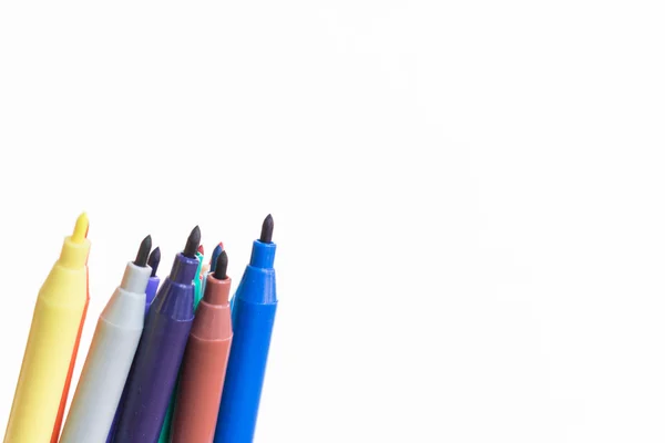 Цвет ручки на белом фоне — стоковое фото