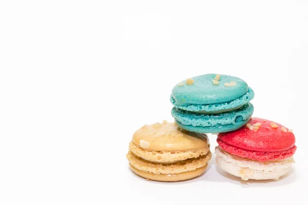 Closeup Macaroon pe fundal alb — Fotografie, imagine de stoc