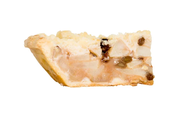 Apple Pie izolát na bílém, Ořezová cesta — Stock fotografie