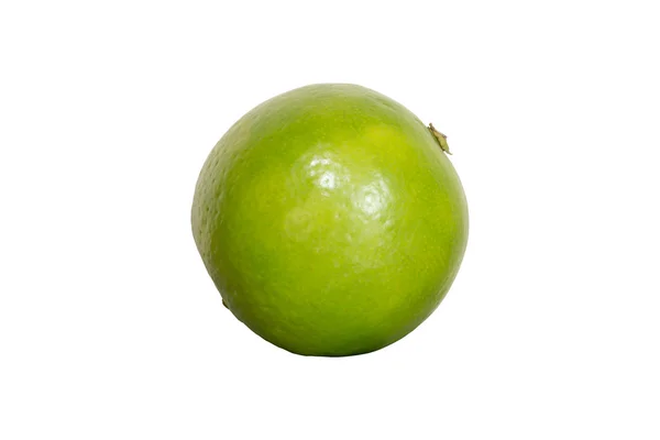 Beyaz arkaplanda yeşil kireç izole — Stok fotoğraf