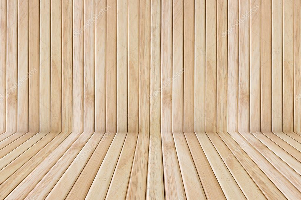 Wooden Floor Stage And Wall For Display Backgroun Stock Photo