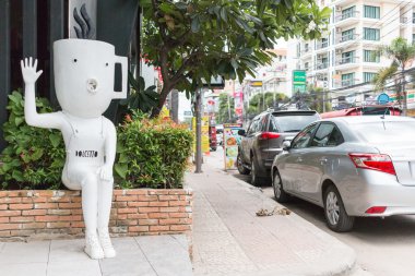 Nimmanhaemin Road  on Augus 3 , 2016 in Chiang Mai, Thailand clipart