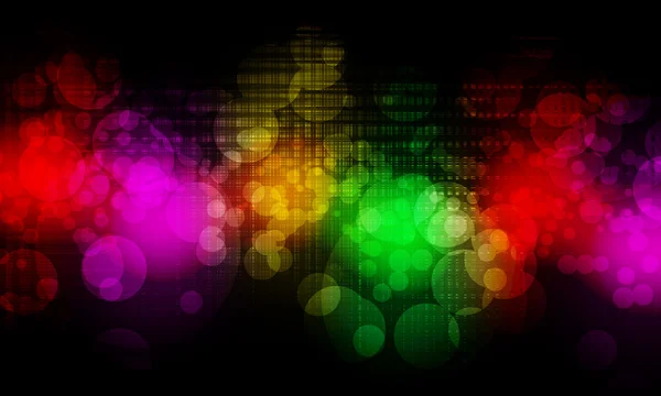 Abstract bokeh on black background — Stock Photo, Image