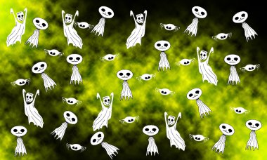 arka planda izole halloween canavar