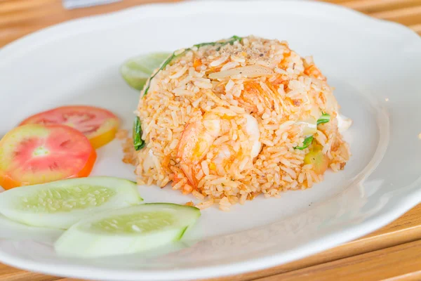 塩漬け卵チャーハン海老では、タイ料理 — ストック写真