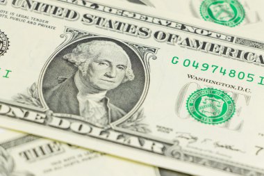 Arka plan üzerinde bir dolar Close-Up