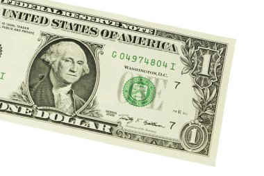 Arka plan üzerinde bir dolar Close-Up