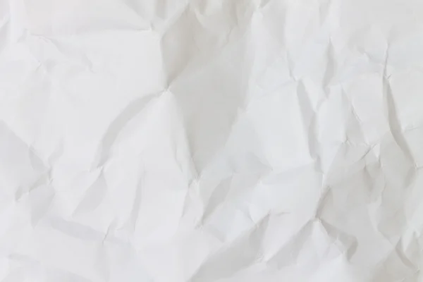 Close up crumpled white paper background — Stock Photo, Image