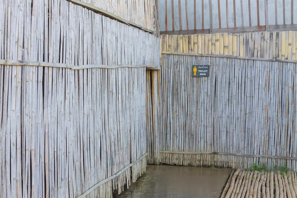 Velha parede de bambu textura de fundo — Fotografia de Stock