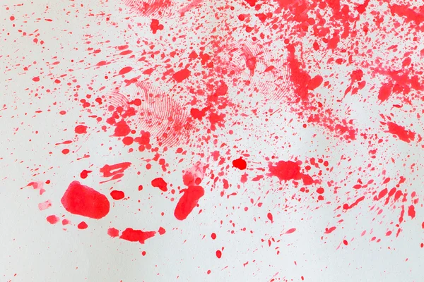 ホワイト ペーパーの背景に色および指紋の分布 — ストック写真