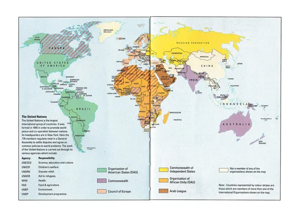 Carte de l'Organisation Mondiale Internationale — Photo