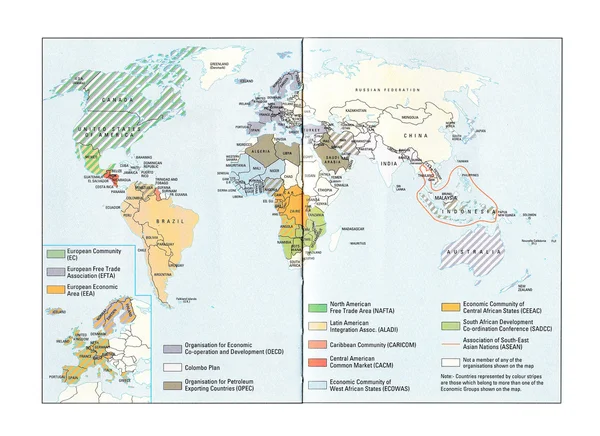 Dünya Ekonomik grup Haritası — Stok fotoğraf