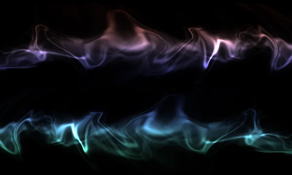 Colored smoke isolated on black background — Stock Photo, Image