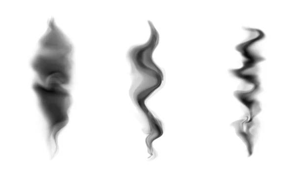 白い背景の上の煙のセット — ストック写真