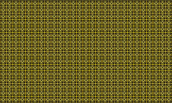 Gold und schwarz nahtloses Muster mit Kreis und Linie — Stockfoto