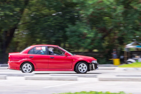 Undefined Drivers race on Raceway  Temporary street — Stock Photo, Image