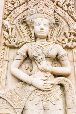 Apsara oymalar heykel Kamboçyalı sanat duvar