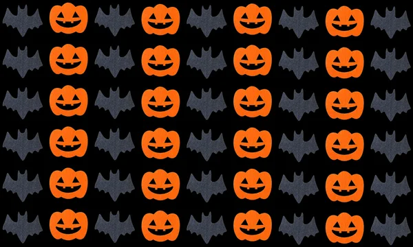 Set of pumpkins and Bats — Stock Photo, Image