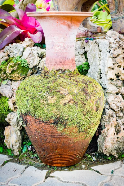 Old pottery in the garden — Stock Photo, Image