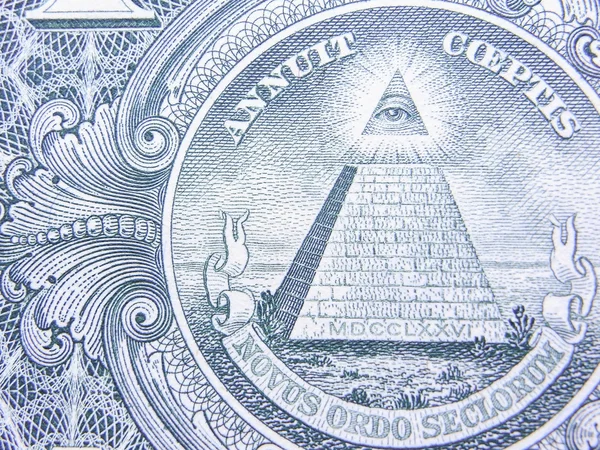 Closeup of Detail on the US $1 dollar — Stock Photo, Image