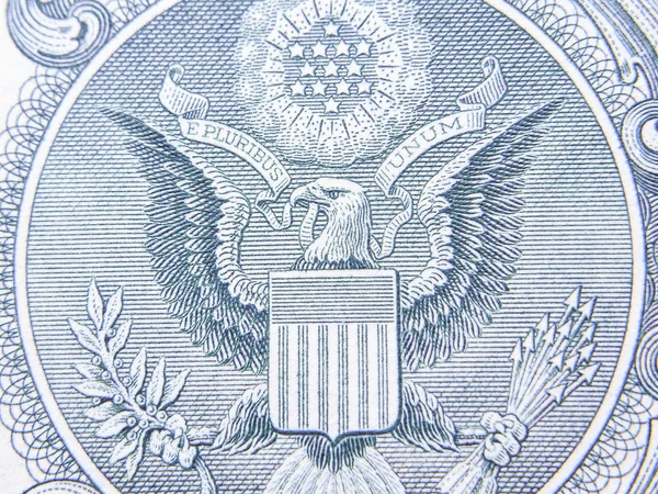 Closeup of Detail on the US $1 dollar — Stock Photo, Image