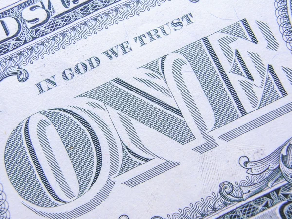 Closeup of Detail on the US $1 dollar — Stock Photo, Image