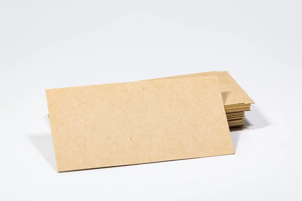 Blank business card on white background — Stock Photo, Image