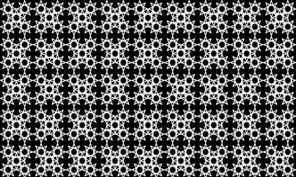 抽象的な背景、シームレスなパターンの幾何学的な黒と白 — ストック写真