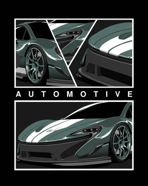 Automotive Sports Car Background Ilustração — Vetor de Stock