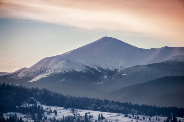 Vista Panoramica Del Paesaggio Invernale Montagna — Foto Stock