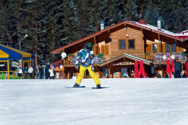 Bansko Bulgarien Januari 2016 Människor Skidåkning Skidort — Stockfoto