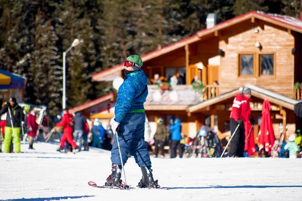 Bansko Bulgarien Januari 2016 Människor Skidåkning Skidort — Stockfoto