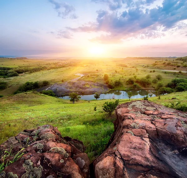 Vista Panorámica Del Paisaje Verano — Foto de Stock