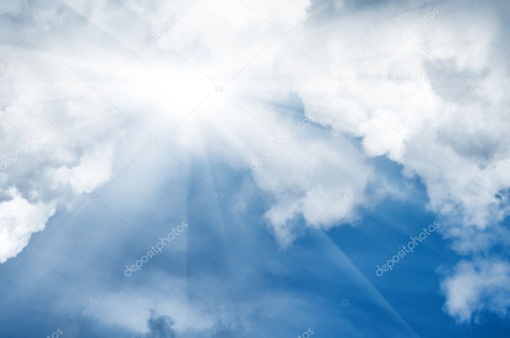 blue cloudy sky. natural background