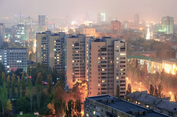 Night view of the city, Donetsk, Ukraine — Stock Photo, Image