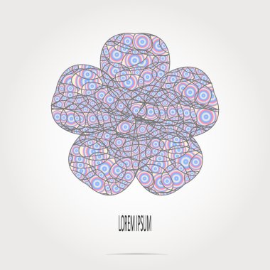 Soyut çiçek logosu