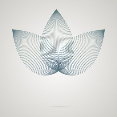 Soyut çiçek logosu