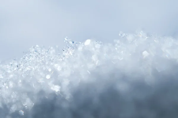 Närbild snö textur, naturliga jul bacground — Stockfoto