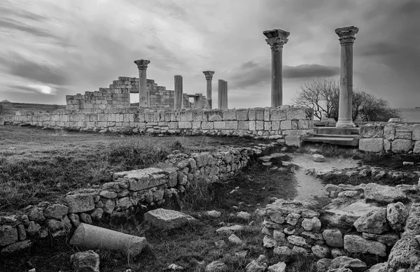 Las ruinas de la colonia griega Khersones, Sebastopol — Foto de Stock