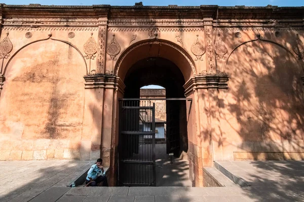 Bangalore Karnataka Índia Janeiro 2019 Porta Entrada Arqueada Para Antigo — Fotografia de Stock