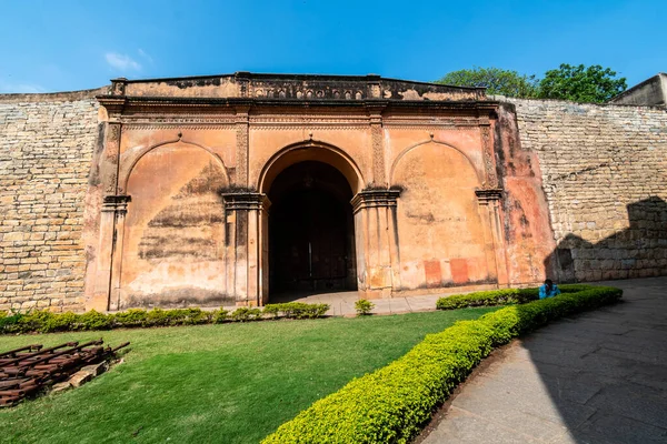 Bangalore Karnataka India January 2019 Вінтажні Цегляні Стіни Стародавнього Форту — стокове фото