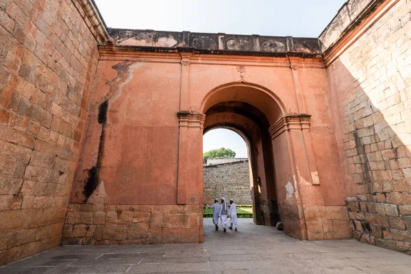 Bangalore Karnataka Indie Styczeń 2019 Brama Wejściowa Starożytnego Fortu Bengaluru — Zdjęcie stockowe