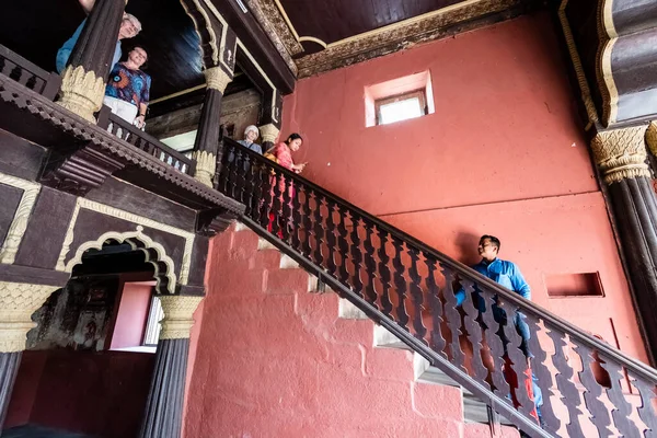 Bangalore Karnataka Inde Janvier 2019 Escalier Bois Vintage Avec Des — Photo