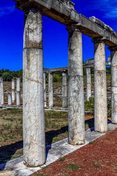 Ruinas en la antigua ciudad de Messini, foto hdr — Foto de Stock