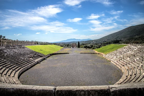 Stadion w hdr starożytnych Messina, Grecja, — Zdjęcie stockowe