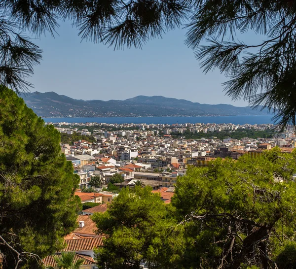 Vedere spre oraș Kalamata, Peloponez, Grecia — Fotografie, imagine de stoc