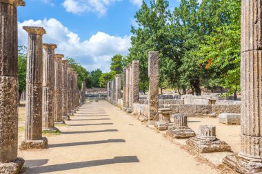 ruins in Ancient Olympia, Peloponnes, Greece clipart