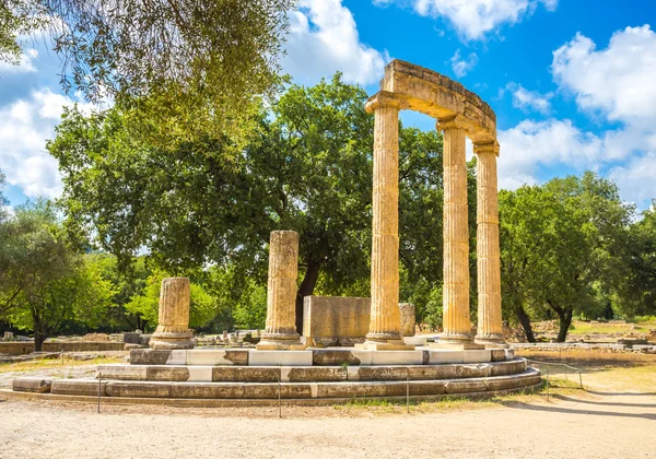 Philippeion, Ancient Olympia antik kalıntıları Stok Resim