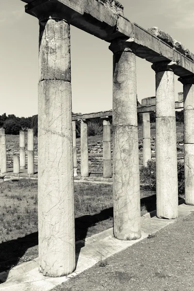 Ruinen in der antiken Stadt Messini — Stockfoto